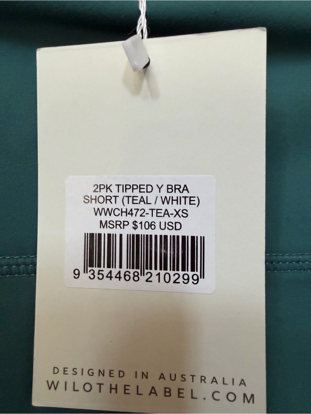 Wilo Teal High-Rise Bike Shorts - Picture 3 of 3